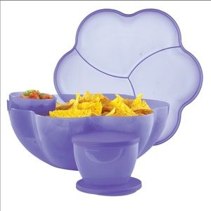 Tupperware Chips and Dip Set - Purple